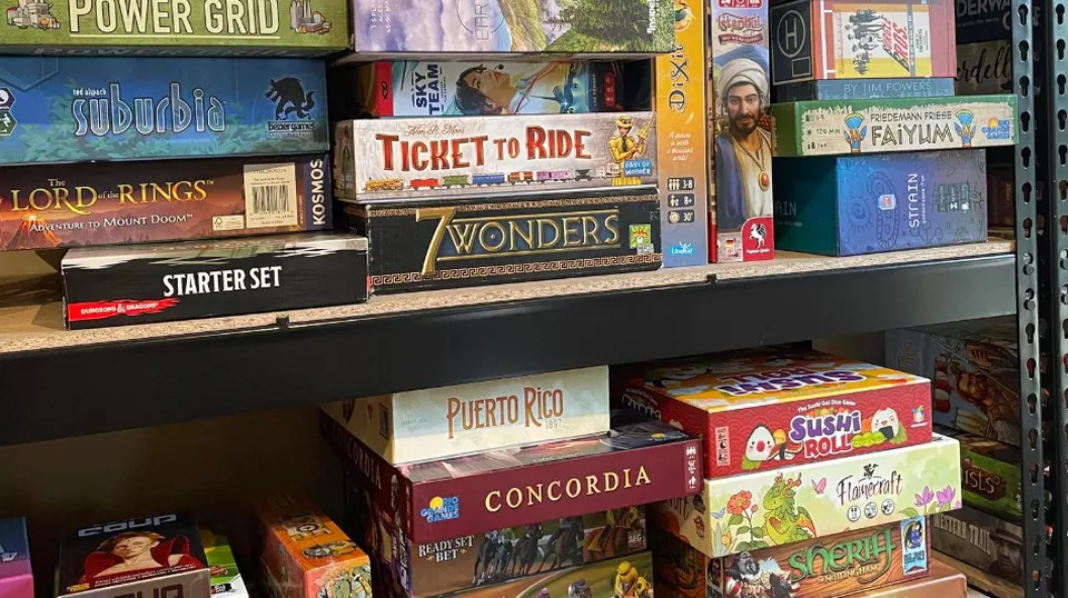 Board game shop customers